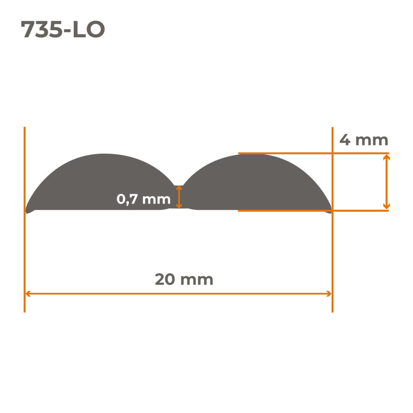 PVC Abschluss- und Kantenschutzleiste, selbstklebend beige 10/10 5m