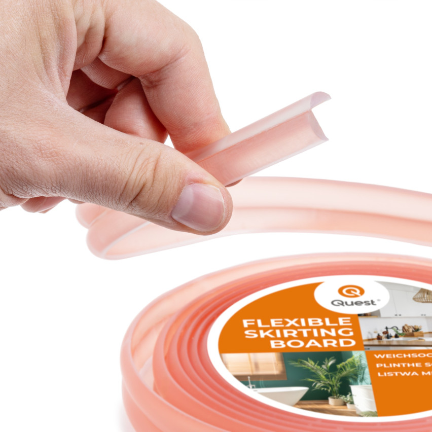 Kantenschutz Selbstklebend 10x10 mm, PVC Eckenschutz für Außenecken, Dekorativ, Transparent, UV-beständig, transparent, 5 m