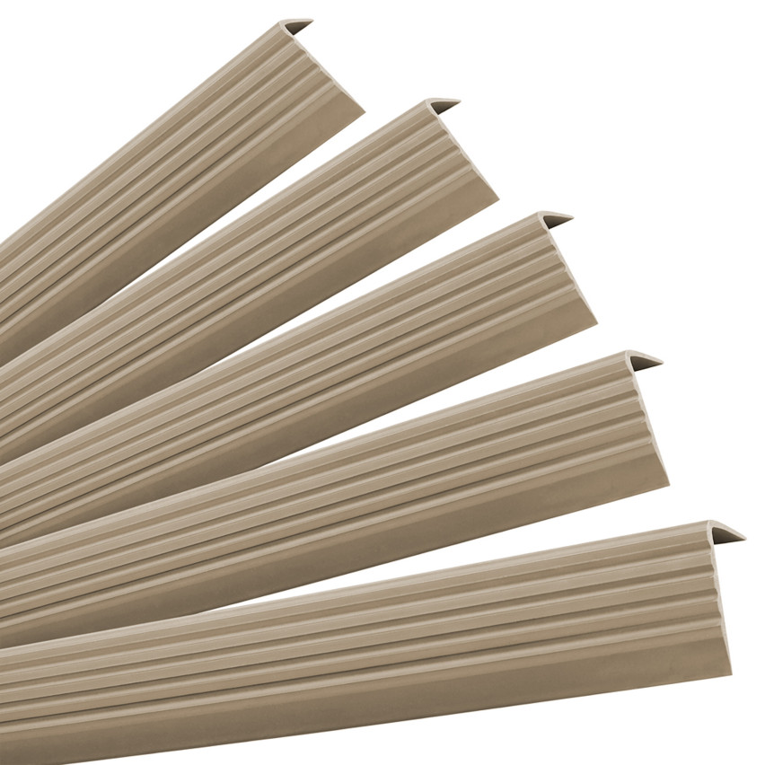 Set: Selbstklebende Antirutsch-Treppenprofile, beige, 40x25 mm, 100 cm
