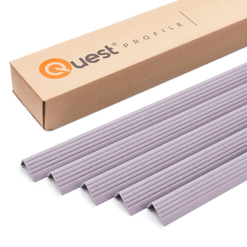 Set: Selbstklebende Antirutsch-Treppenprofile, violett, 40x25 mm, 100 cm