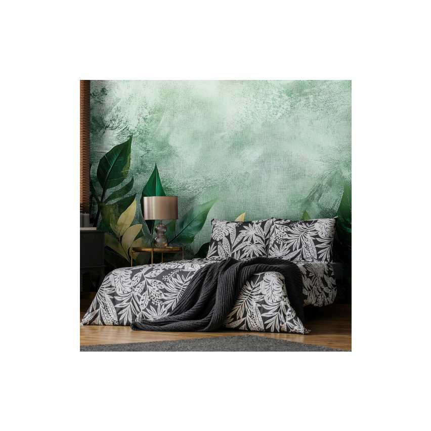 Fototapete Grün Natur Blätter Schlafzimmer Wohnzimmer Tapete Vlies 350X250