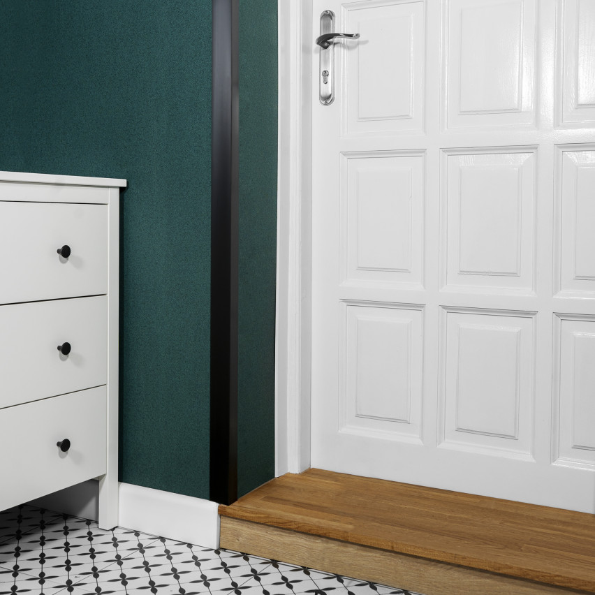 Winkelprofil Selbstklebend Kantenschutzprofil aus Hart-PVC, Dekorative Winkelleiste für Kanten und Ecken, L-Form, KTK, hellgrün