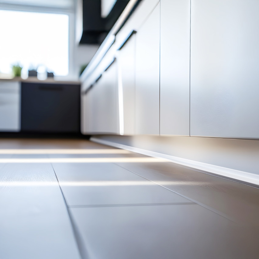 Weichsockelleiste Selbstklebend Sockelleiste Knickleiste aus PVC Kunststoff, Flexible Fußleiste Wandabschlussleiste, hellbraun