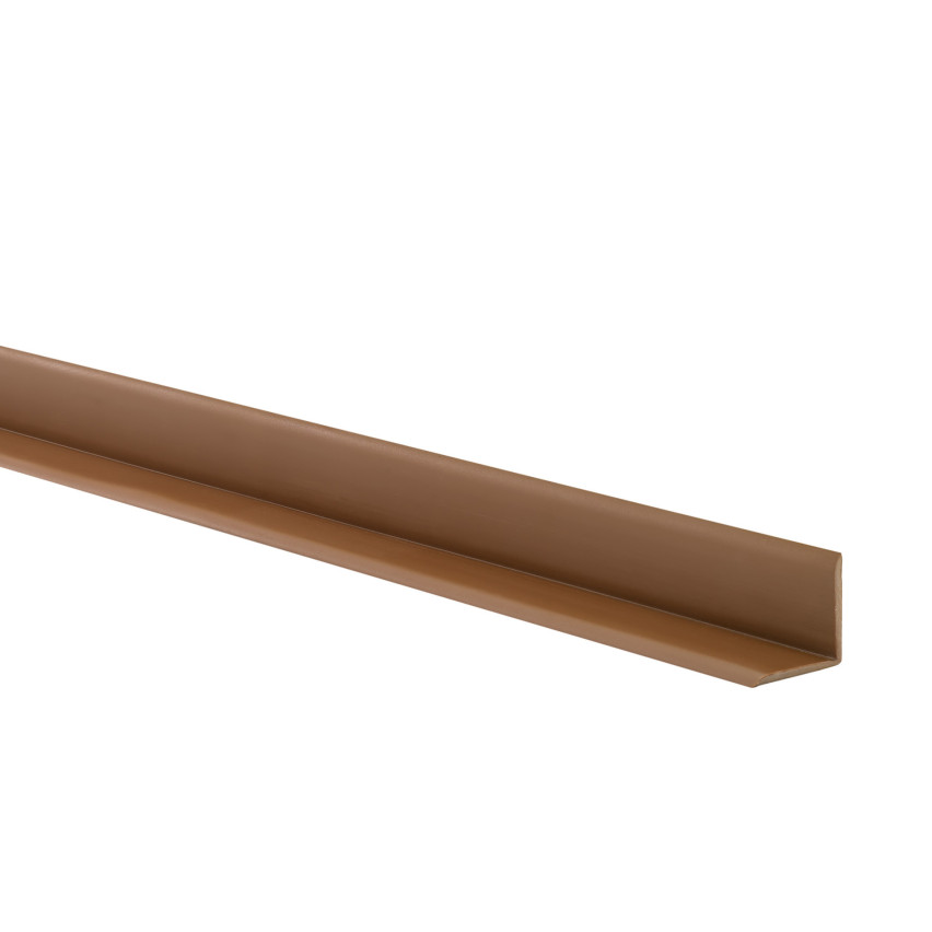 Weichsockelleiste Selbstklebend 10x10 mm, 5 m, bronze, PVC Abschlussleiste für Küche, Badezimmer, Flexibel, Dekorativ, UV-beständig