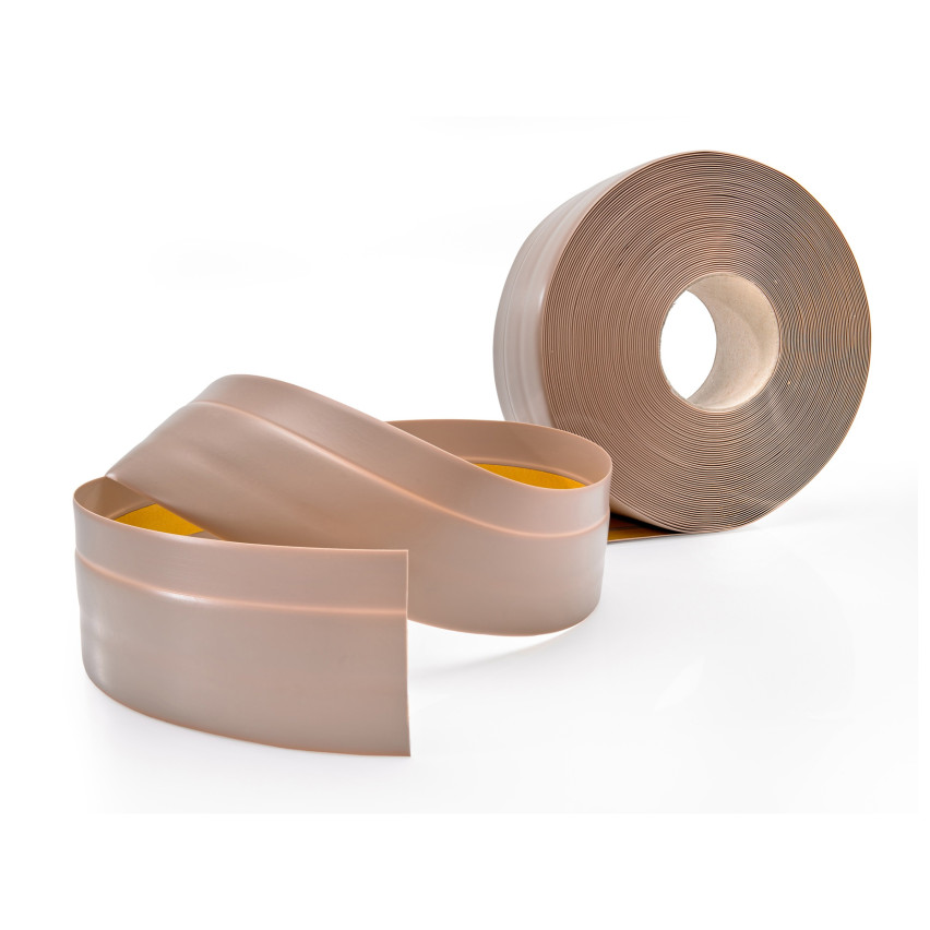 Weichsockelleiste Selbstklebend 50x20 mm, PVC Sockelleiste, Knickleiste für  Wand, Boden Flexibel, Dekorativ, UV-beständig, beige