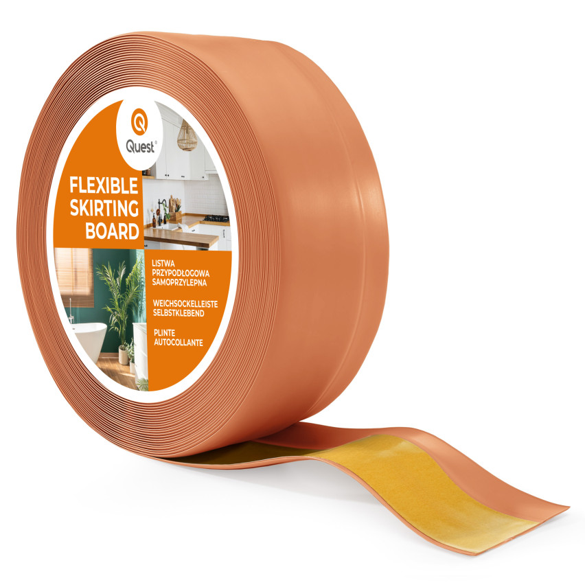 Weichsockelleiste Selbstklebend 50x20 mm, PVC Sockelleiste, Knickleiste für  Wand, Boden Flexibel, Dekorativ, UV-beständig, ziegelstein