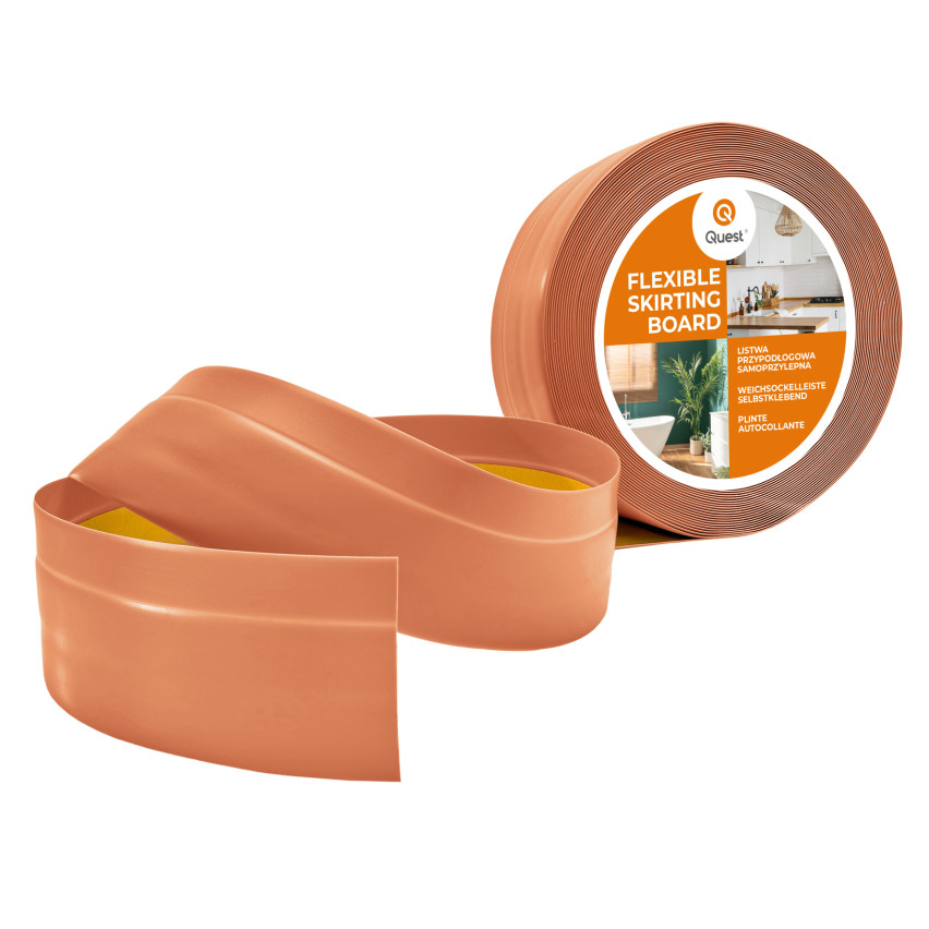 Weichsockelleiste Selbstklebend 50x20 mm, PVC Sockelleiste, Knickleiste für  Wand, Boden Flexibel, Dekorativ, UV-beständig, ziegelstein