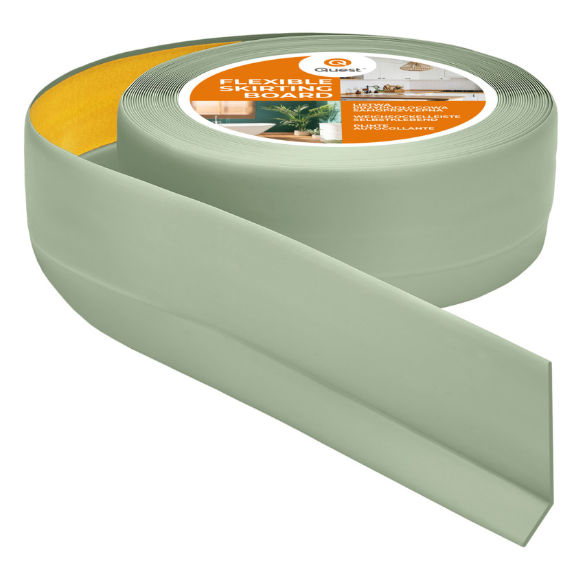 Weichsockelleiste Selbstklebend 50x20 mm, PVC Sockelleiste, Knickleiste für  Wand, Boden Flexibel, Dekorativ, UV-beständig, hellgrün