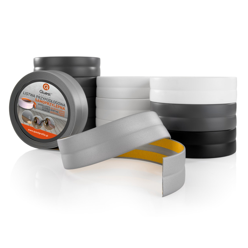 Weichsockelleiste Selbstklebend Sockelleiste Knickleiste aus PVC Kunststoff, Flexible Fußleiste Wandabschlussleiste, hellbraun