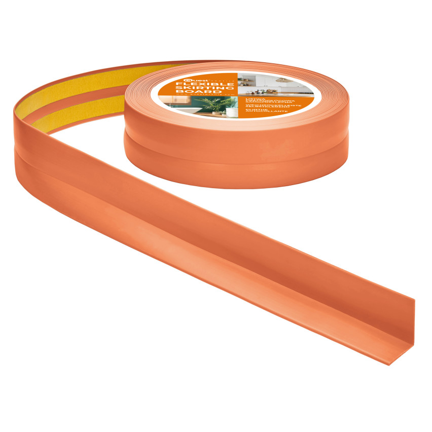 Weichsockelleiste Selbstklebend Sockelleiste Knickleiste aus PVC Kunststoff, Flexible Fußleiste Wandabschlussleiste, ziegelstein