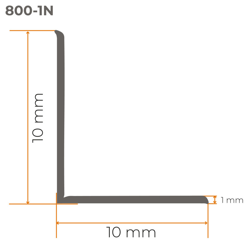 Weichsockelleiste Selbstklebend 10x10 mm, PVC Knickleiste für Küche, Badezimmer, Flexibel, Dekorativ, UV-beständig, grau, 5 m