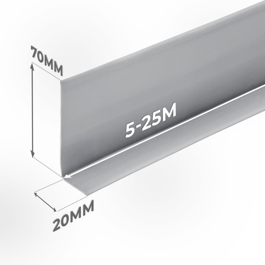 Selbstklebende PVC Sockelleiste, flexible Dekorleiste DEKOR, 70x20mm, weiß