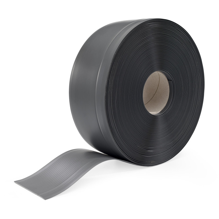 Weichsockelleiste ohne Klebeband 70x20 mm, PVC Sockelleiste, Breite Knickleiste für Wände, Boden, Flexibel, Dekorativ, UV-beständig, dunkelgrau