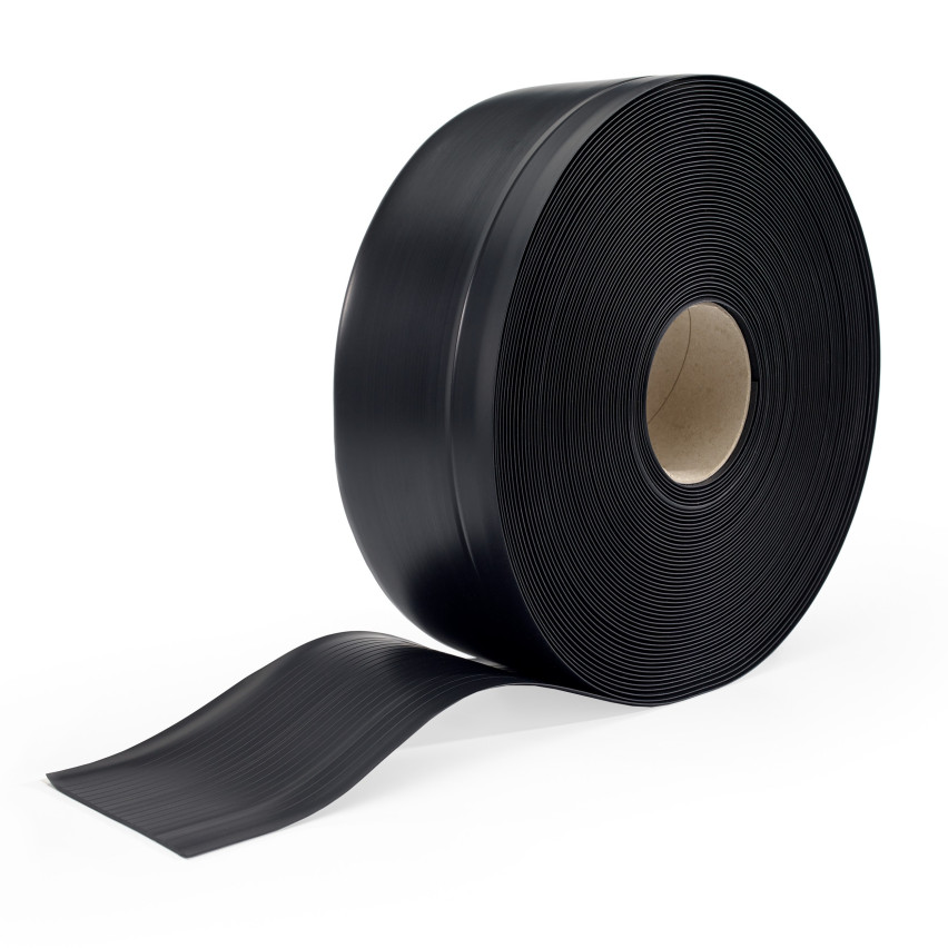 Weichsockelleiste ohne Klebeband 70x20 mm, schwarz, PVC Sockelleiste, Breite Knickleiste für Wände, Boden, Flexibel, Dekorativ, UV-beständig