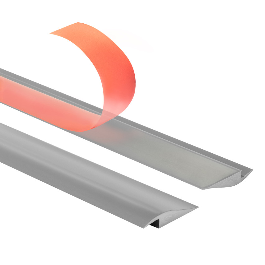 Selbstklebendes Flexibles PVC-Rampenprofil für Fliesen und Teppiche, Grau