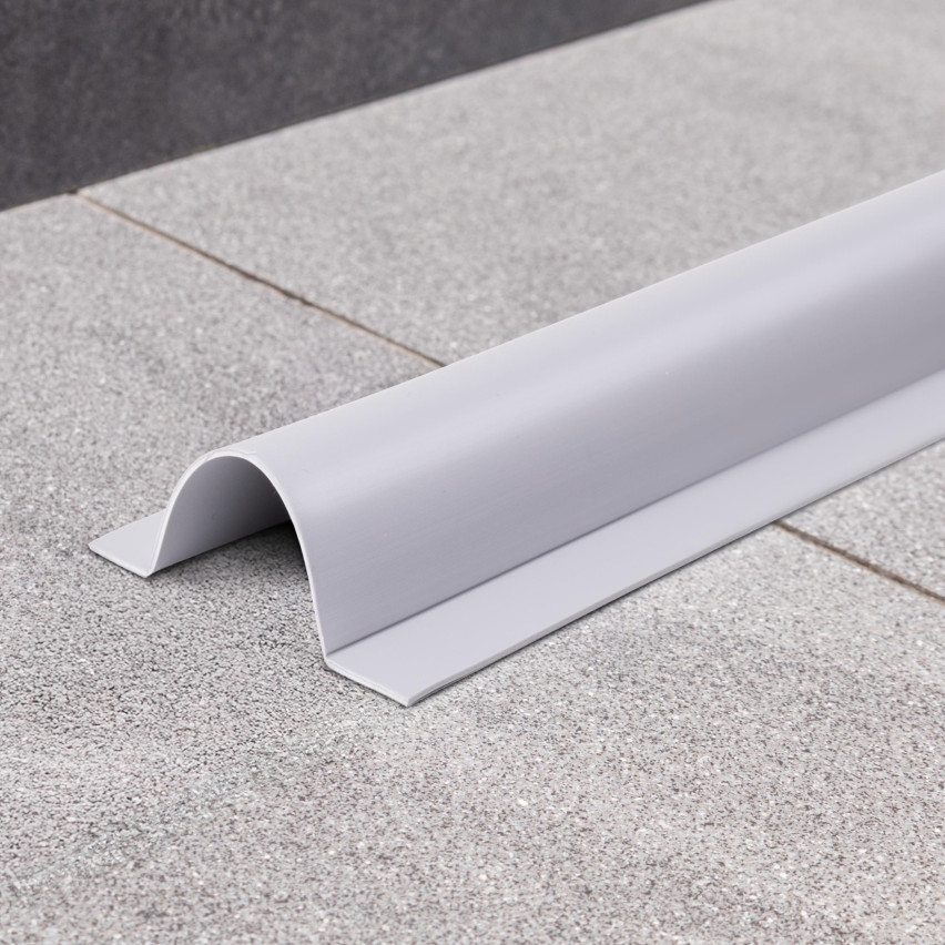 6in1 Multifunktionsleiste, Weichsockelleiste Selbstklebend Abschlussleiste Multifunktional, Flexibel, Dekorativ, UV-beständig, W1, dunkelgrau