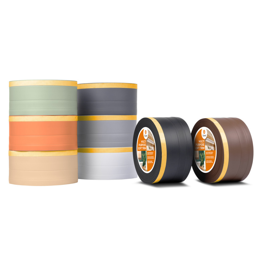 4in1 Multifunktionsleiste, Weichsockelleiste Selbstklebend 120 mm, Abschlussleiste Multifunktional, Flexibel, Dekorativ, UV-beständig, W2, weiß
