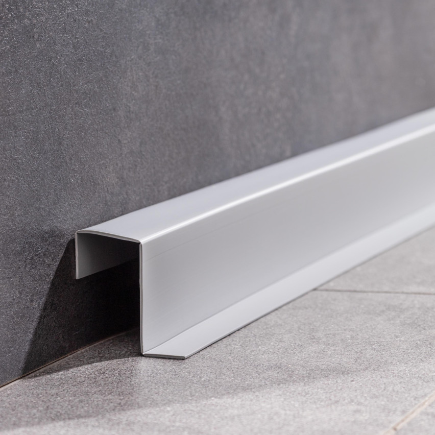 4in1 Multifunktionsleiste, Weichsockelleiste Selbstklebend 120 mm, Abschlussleiste Multifunktional, Flexibel, Dekorativ, UV-beständig, W2, sandig