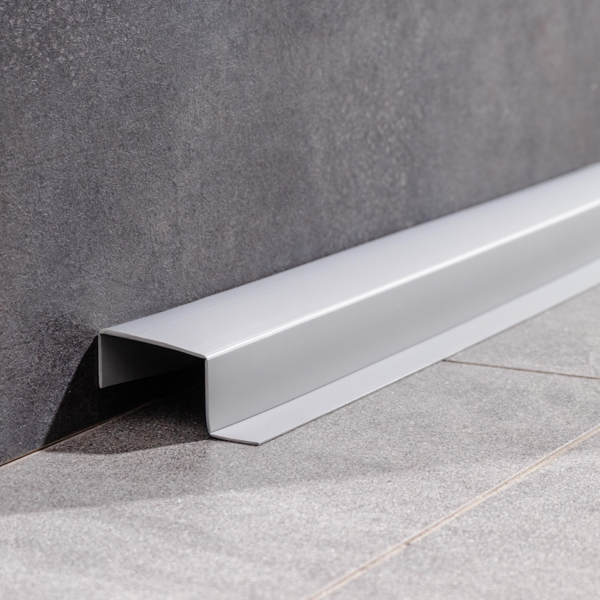 4in1 Multifunktionsleiste, Weichsockelleiste Selbstklebend 120 mm, Abschlussleiste Multifunktional, Flexibel, Dekorativ, UV-beständig, W2, sandig