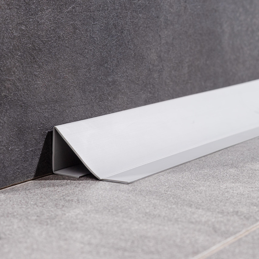 4in1 Multifunktionsleiste, Weichsockelleiste Selbstklebend 120 mm, Abschlussleiste Multifunktional, Flexibel, Dekorativ, UV-beständig, W2, sandig