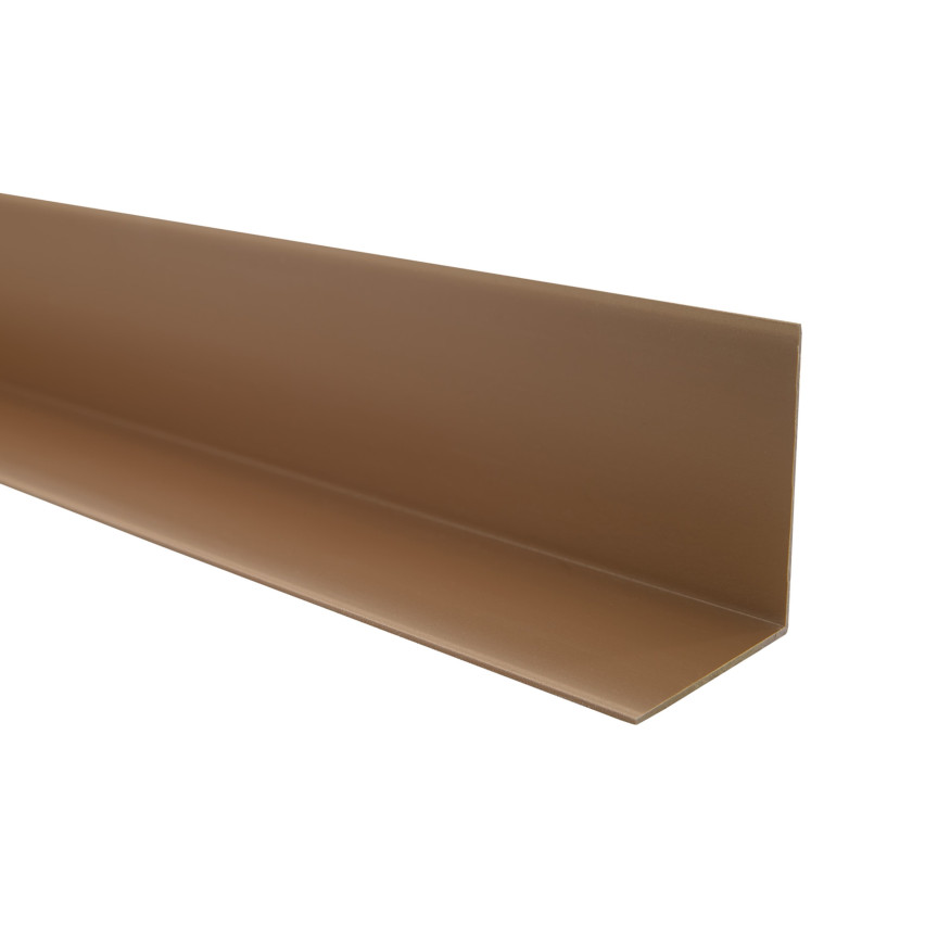 Winkelprofil Hart-PVC Kantenschutzprofil, Winkelleiste für Kanten und Ecken, Dekorativ, L-Form, KT, bronze