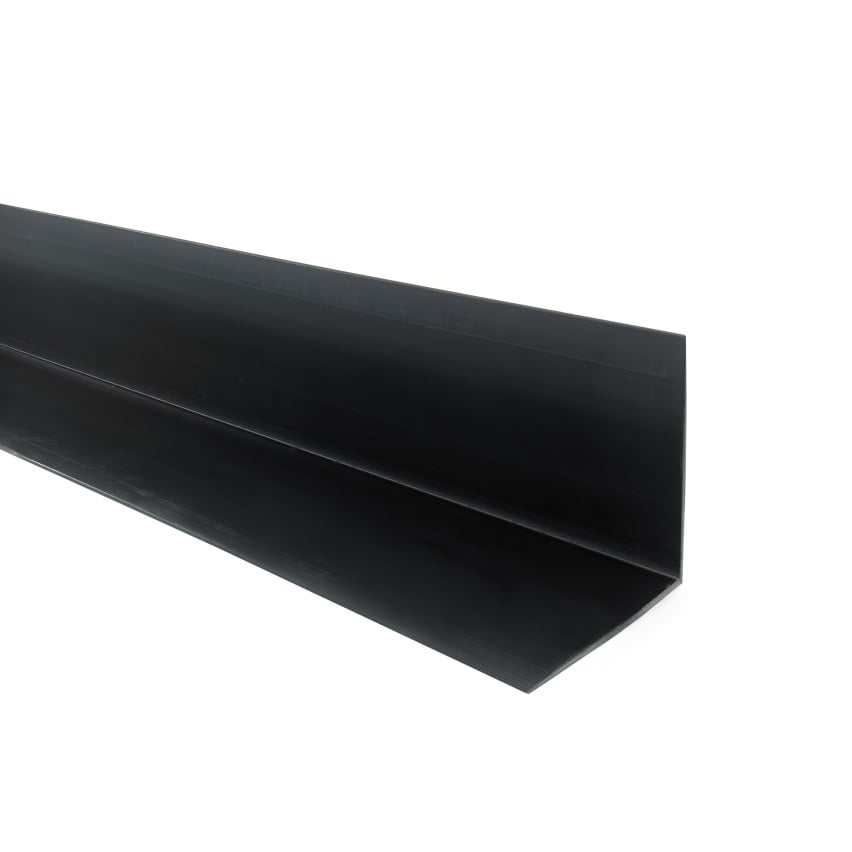 Winkelprofil schwarz, Hart-PVC Kantenschutzprofil, Winkelleiste für Kanten und Ecken, Dekorativ, L-Form, KT