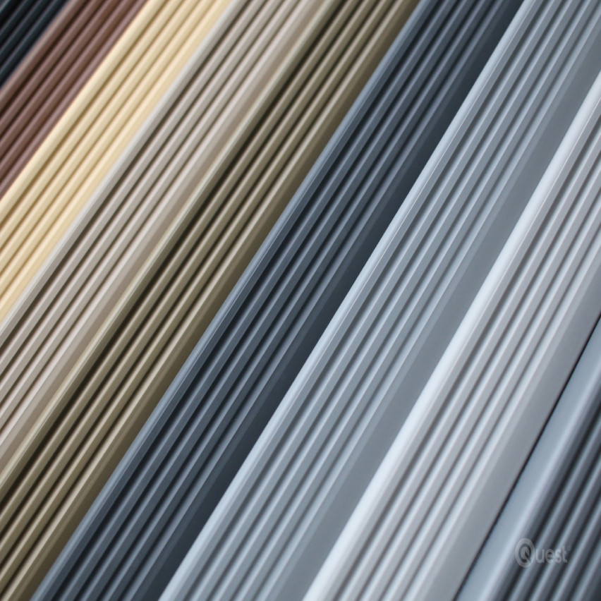 Treppenkantenprofil 50x42 mm, Treppenprofil PVC für Treppenstufen, Treppenkantenschutz mit Rillen, Antirutsch, RGP, hellgrau, 150 cm