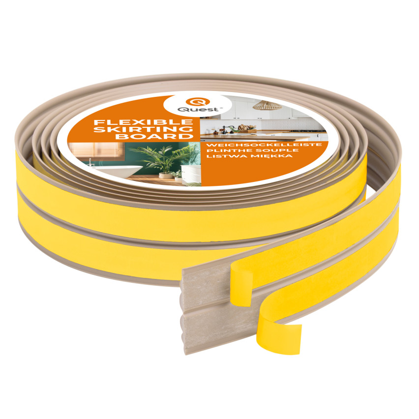 Kantenschutz Selbstklebend , PVC Eckenschutz für Innen- und Außenecken, Dekorativ, Flexibel, UV-beständig, beige, 5 m