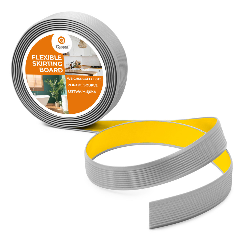 Selbstklebende PVC-Antirutschleiste, gerillt, LAP3, 35mm, 5m, silber