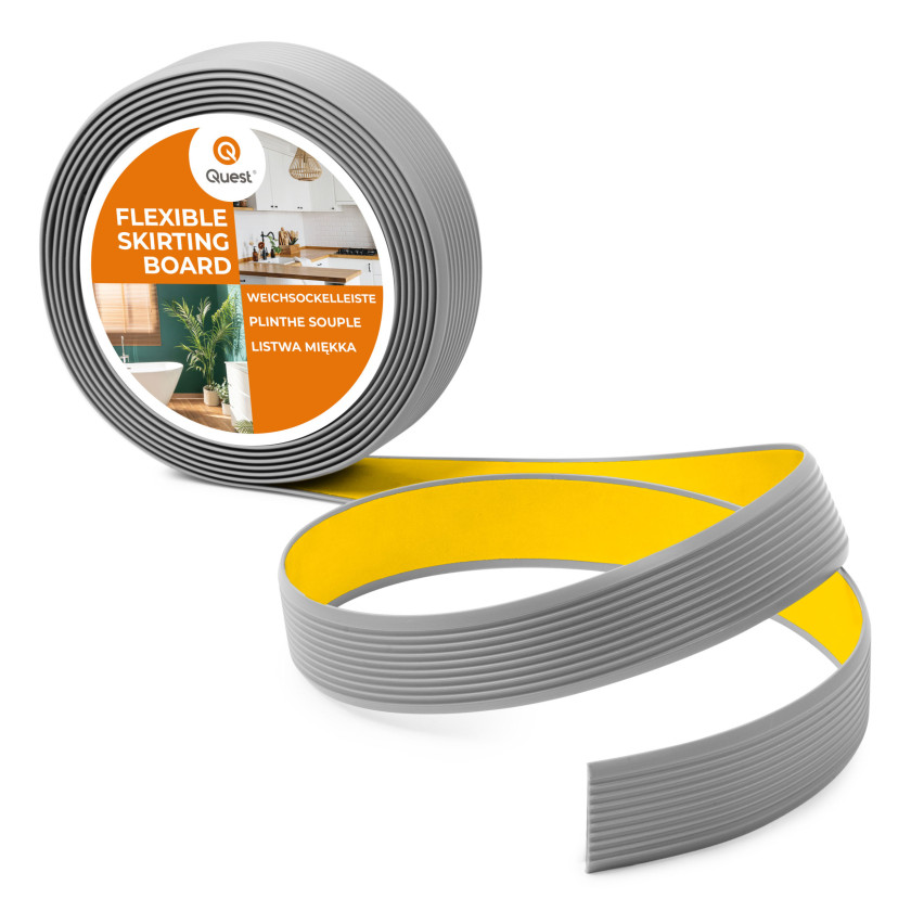 Selbstklebende PVC-Antirutschleiste, gerillt, LAP3, 35mm, 5m, grau