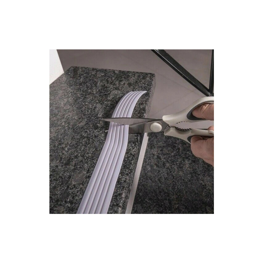 PVC Antirutsch Klebeband 35 mm, Anti-Rutsch Streifen für Treppenstufen, Badewanne, Dusche, hellgrau, 5 m