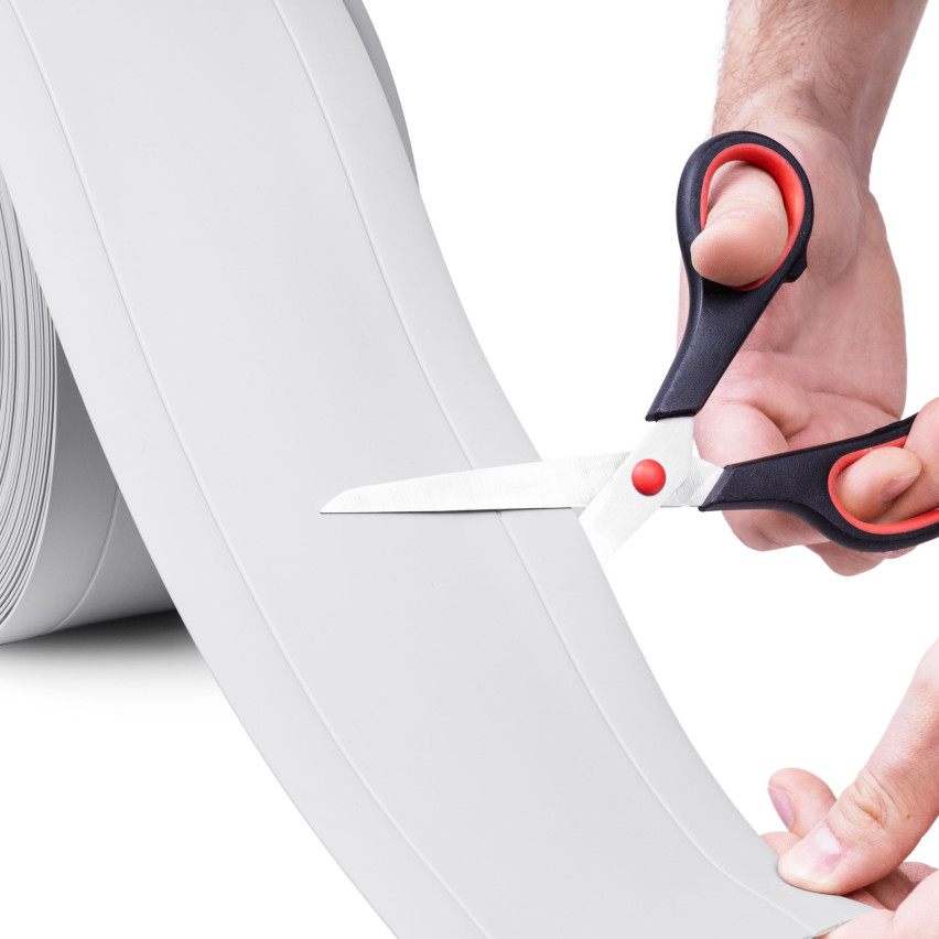 6in1 Multifunktionsleiste, Weichsockelleiste Selbstklebend Abschlussleiste Multifunktional, Flexibel, Dekorativ, UV-beständig, W1, sandig