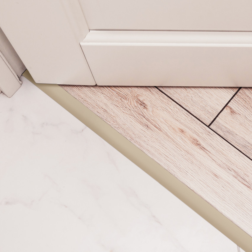 Übergangsprofil Selbstklebend PVC Übergangsleiste für Türschwellen, Übergänge zwischen Bodenbelägen, beige