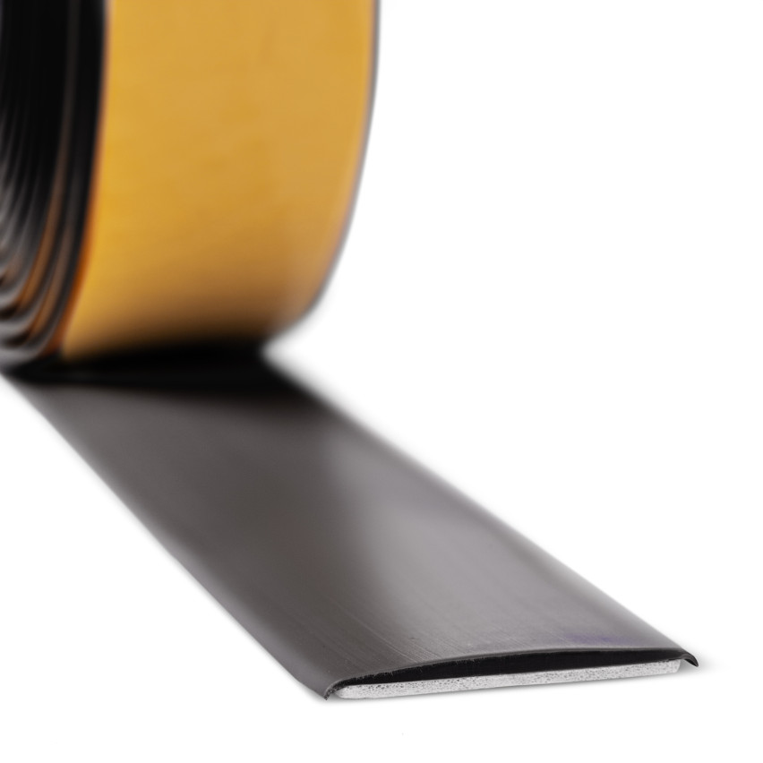 Übergangsprofil Selbstklebend schwarz, PVC Übergangsleiste für Türschwellen, Übergänge zwischen Bodenbelägen
