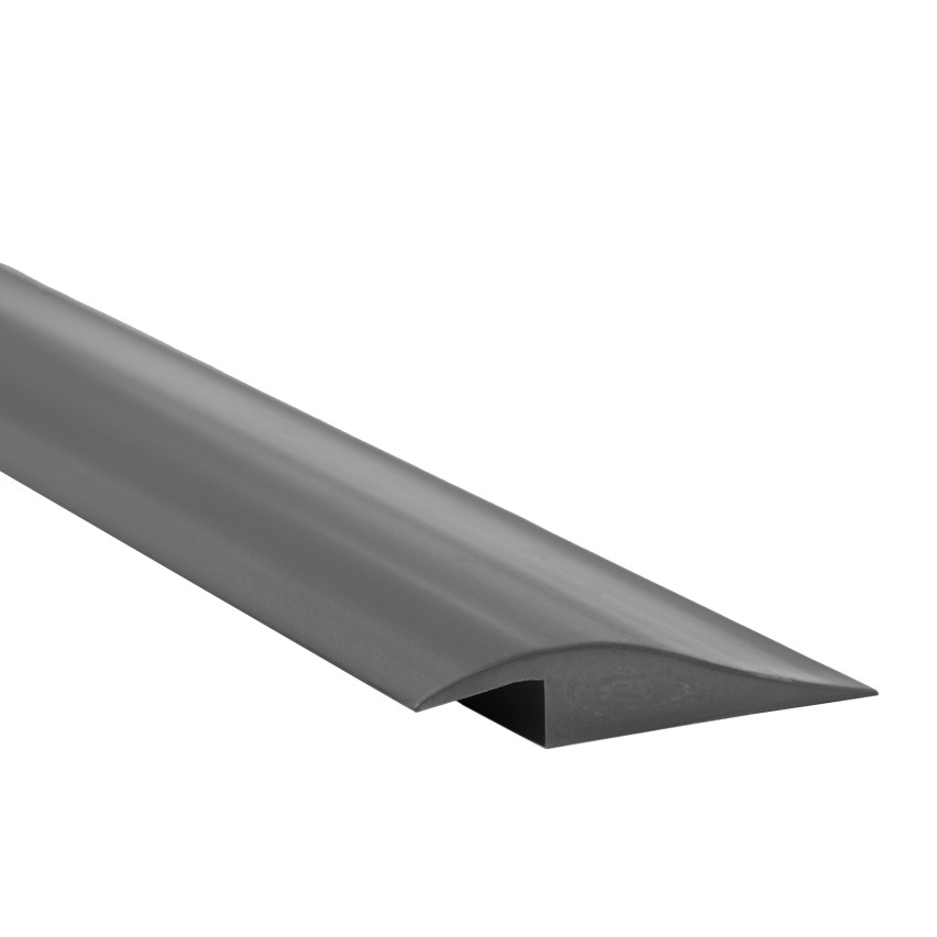 Selbstklebendes Flexibles PVC-Rampenprofil für Fliesen und Teppiche, Dunkelgrau