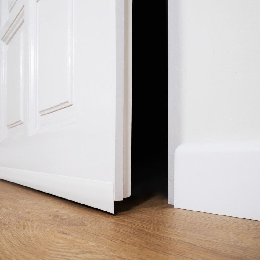 Abdeckleiste Selbstklebend PVC Flachleiste für Innenbereich, Flexibel, Flach, UV-beständig, weiß