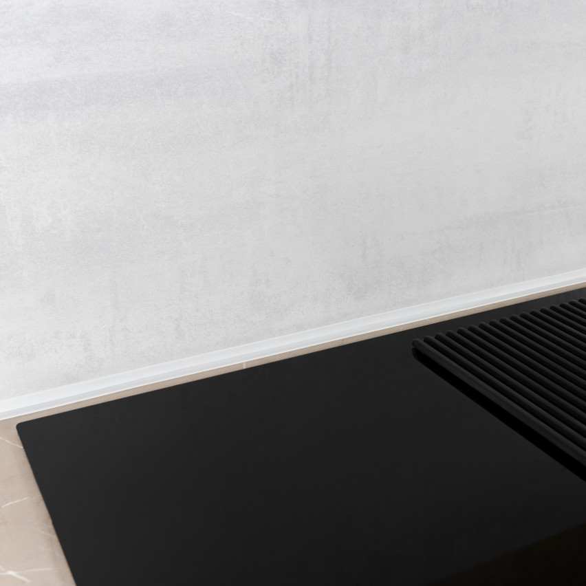 Weichsockelleiste Selbstklebend Knickleiste, Abschlussleiste für Küche, Badezimmer, Dekorativ, UV-beständig, creme