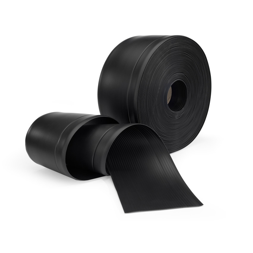 Weichsockelleiste ohne Klebeband 100x25 mm, PVC Sockelleiste, Breite Knickleiste für Wände, Boden, Flexibel, Dekorativ, UV-beständig, schwarz