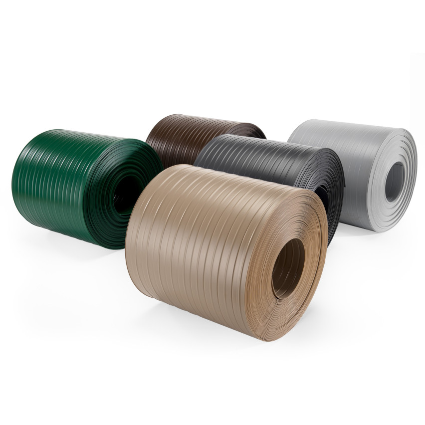 Sichtschutzstreifen für Doppelstabmatten, Sichtschutz für Garten, Zaun und Balkon UV-beständig, 900 g/m2, 19cm, bronze