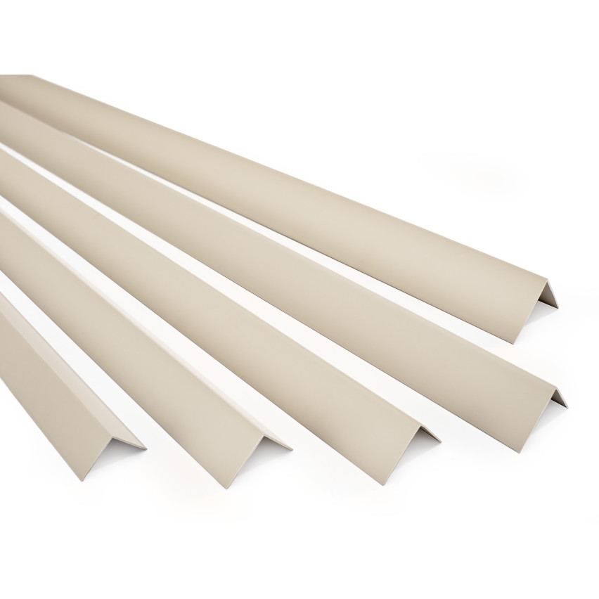 Winkelprofil Hart-PVC Kantenschutzprofil, Winkelleiste für Kanten und Ecken, Dekorativ, L-Form, KT, beige