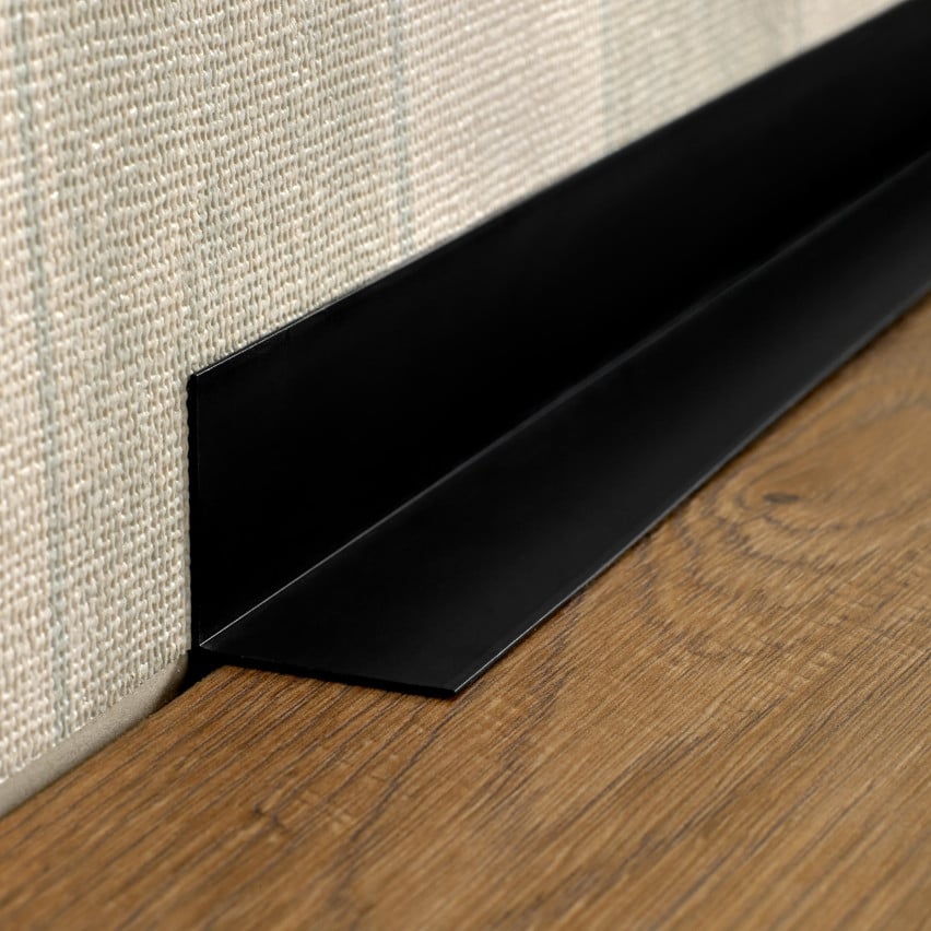 Winkelprofil Selbstklebend  , Hart-PVC Kantenschutzprofil, Winkelleiste für Innenecken, L-Form, KTZ, schwarz