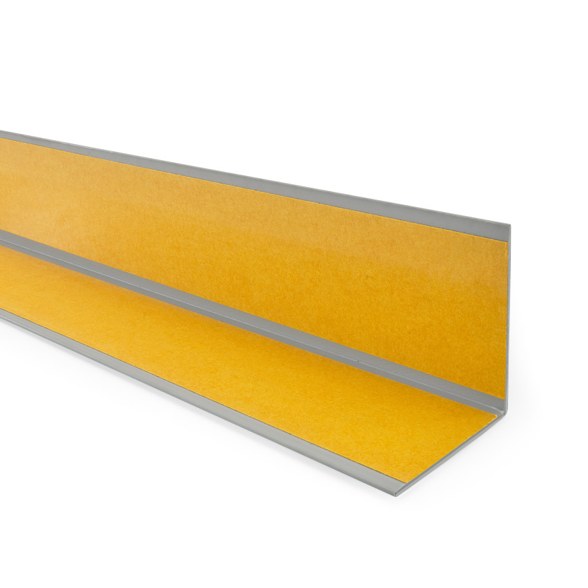 Winkelprofil Selbstklebend grau, Kantenschutzprofil aus Hart-PVC, Dekorative Winkelleiste für Kanten und Ecken, L-Form, KTK