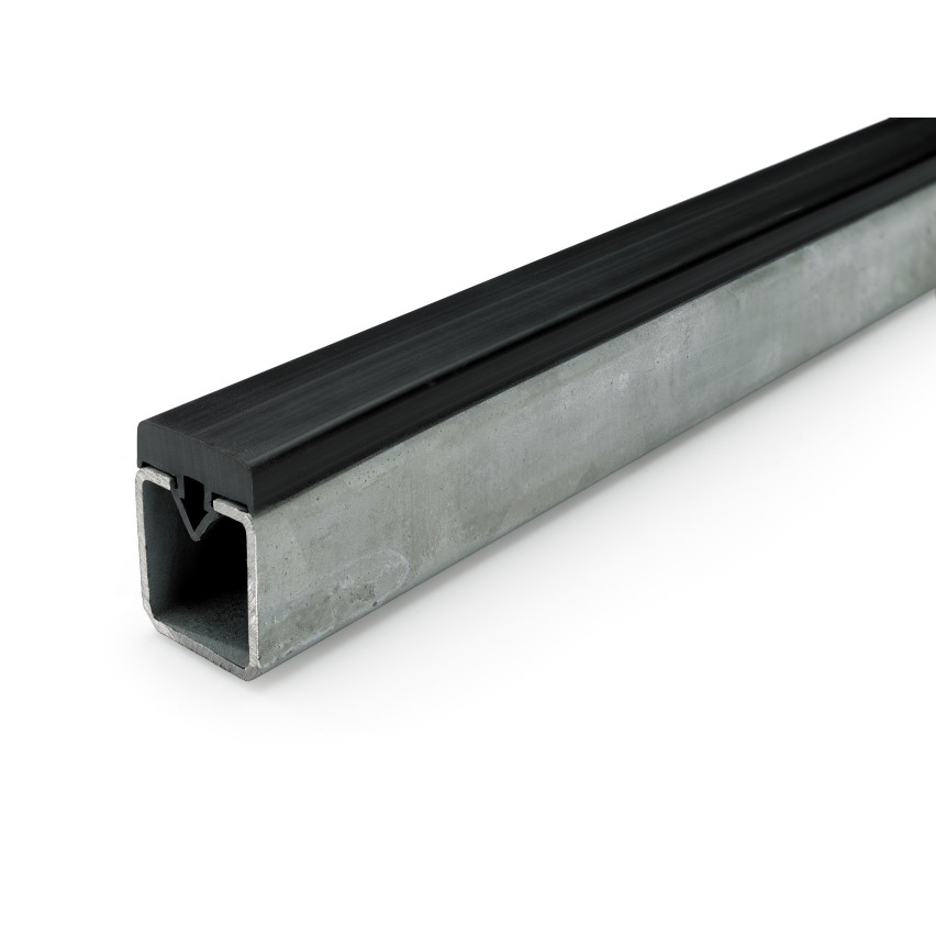 Tansportschutzprofil, Unteres PVC Schutzprofil für Transportgestelle, Scheiben, Glas, Fenster, schwarz, 1 m