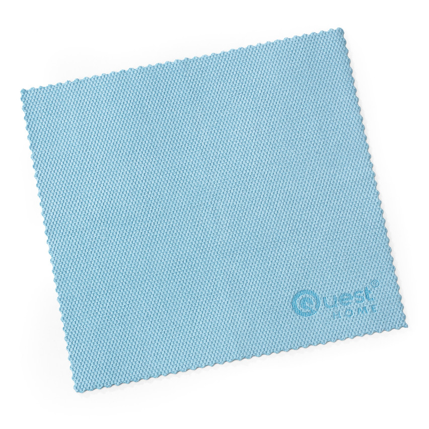 Mikrofasertuch 37x37cm, Reinigungstuch aus Microfaser zum Reinigen und Polieren von Glas, Spiegeln - No Streaks, blau