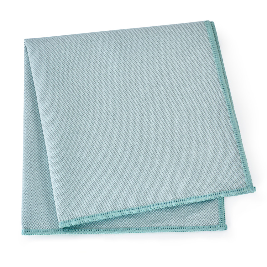 Mikrofasertuch 40x40cm, Reinigungstuch aus Microfaser zum Reinigen und Polieren von Glas, Spiegeln - Diamond Glas , hellblau