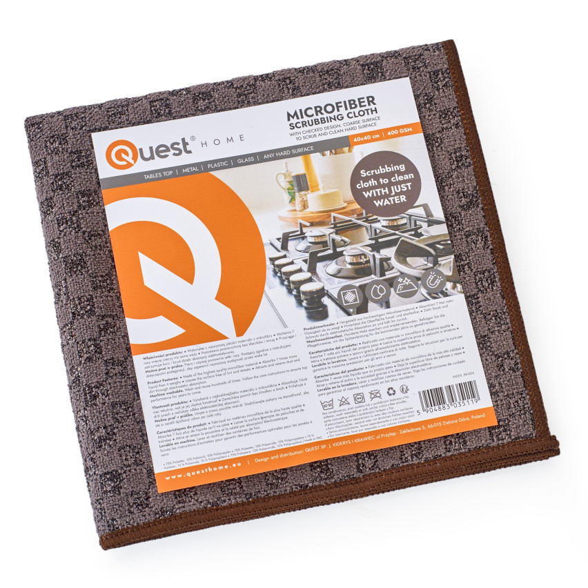 Mikrofasertuch, Reinigungstuch, Allzwecktuch aus Microfaser für hartnäckigen Schmutz  - Scrub it, bronze