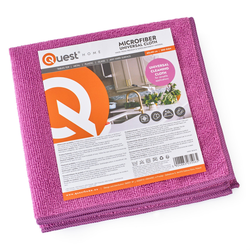 Mikrofasertuch, Reinigungstuch, Allzwecktuch aus Microfaser - All Pink, rosa