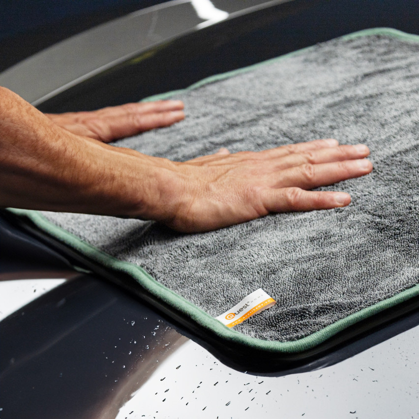 Mikrofasertuch, Reinigungstuch aus Microfaser für Autopflege - So Dry, grau