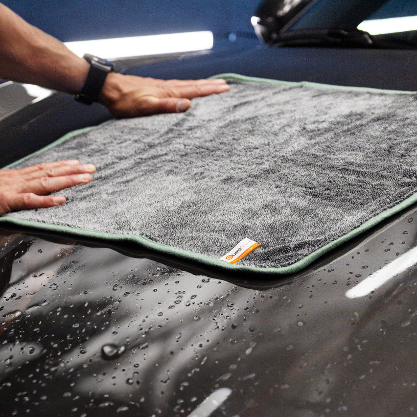 Mikrofasertuch, Reinigungstuch aus Microfaser für Autopflege - So Dry, grau