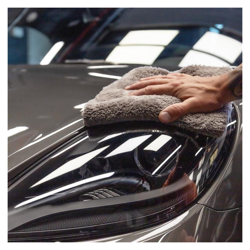 Mikrofasertuch, Reinigungstuch aus Microfaser für Autopflege - So Shiny, grau